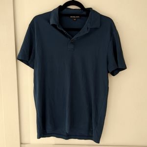 Michael Kors Navy Blue Polo Size Large 100% Luxurious Cotton